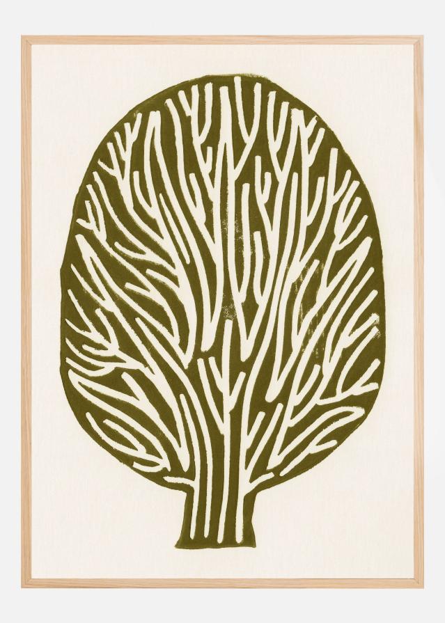 Linocut Tree Αφίσα