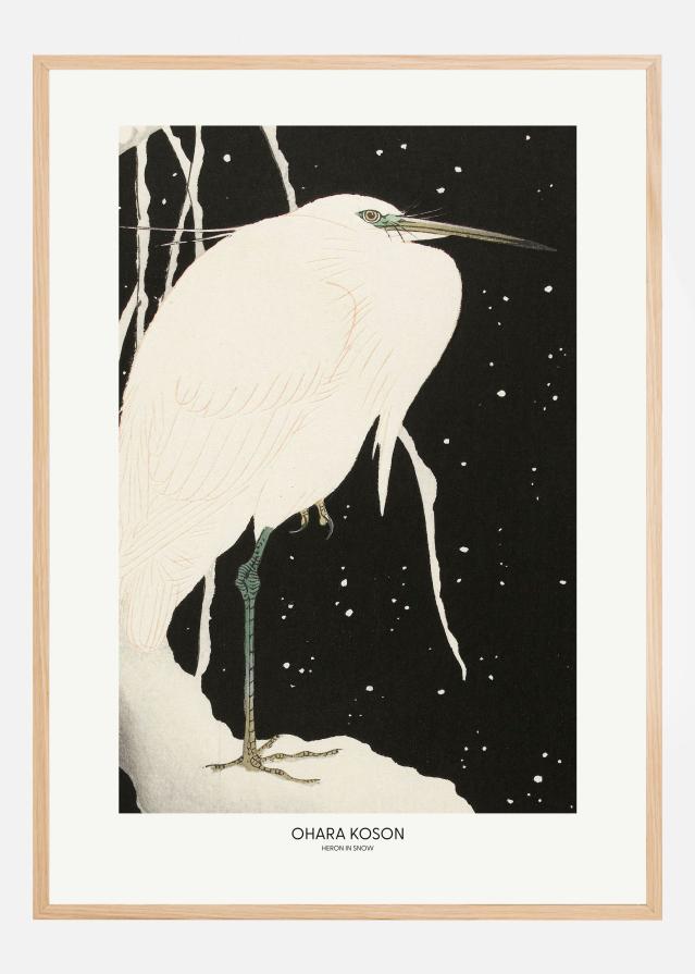 Heron In The Snow Αφίσα