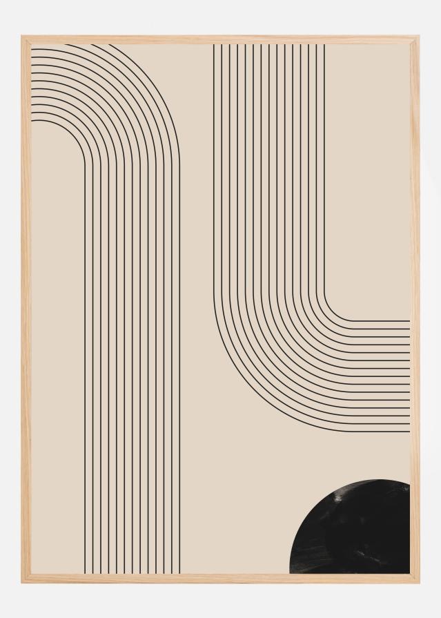 Black Minimal Line Art Αφίσα