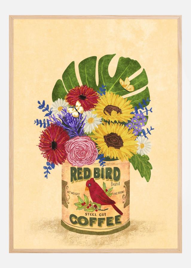Flowers In a Vintage Coffee Can Αφίσα
