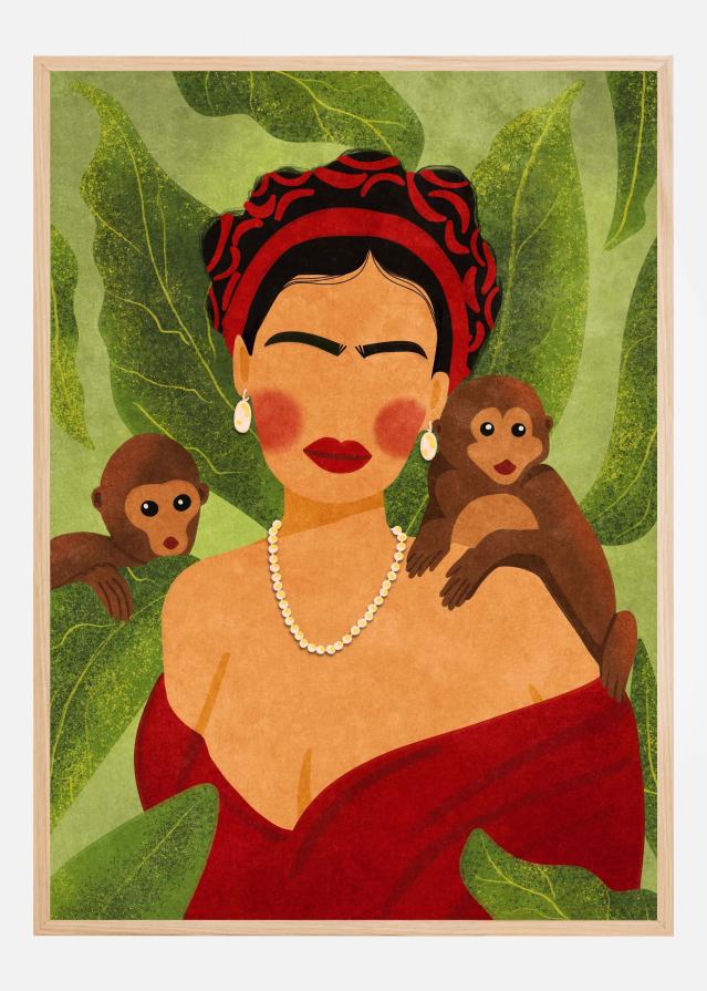 Frida and Monkeys Αφίσα