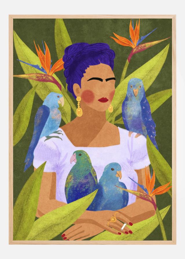 Frida and birds Αφίσα