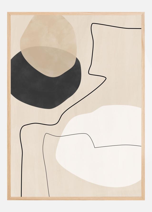 Organic Shapes a Lines Painting Αφίσα