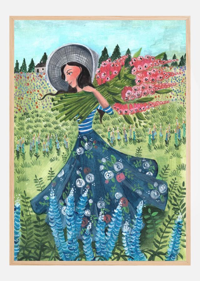 Walking with fieldflowers Αφίσα