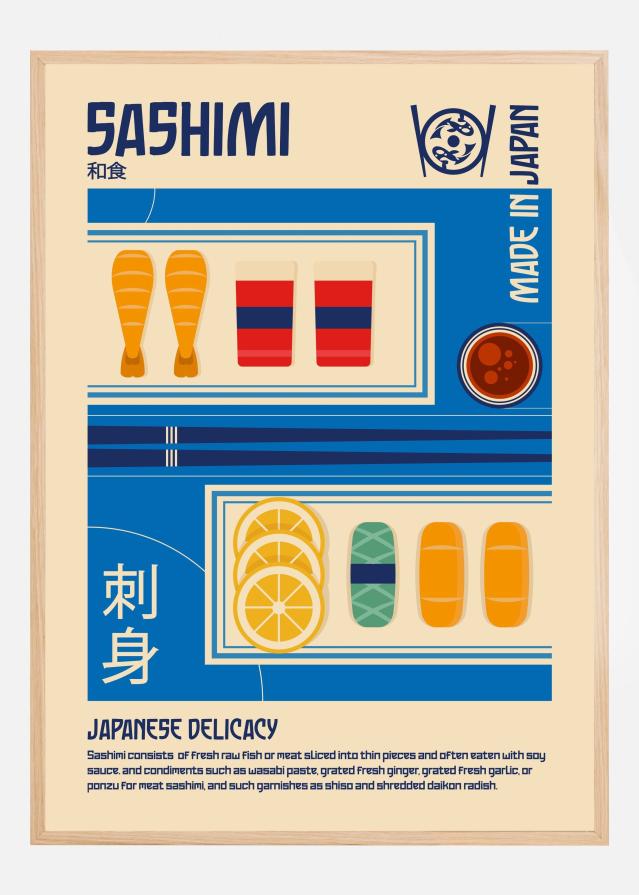 Sashimi Japanese Food Print Αφίσα