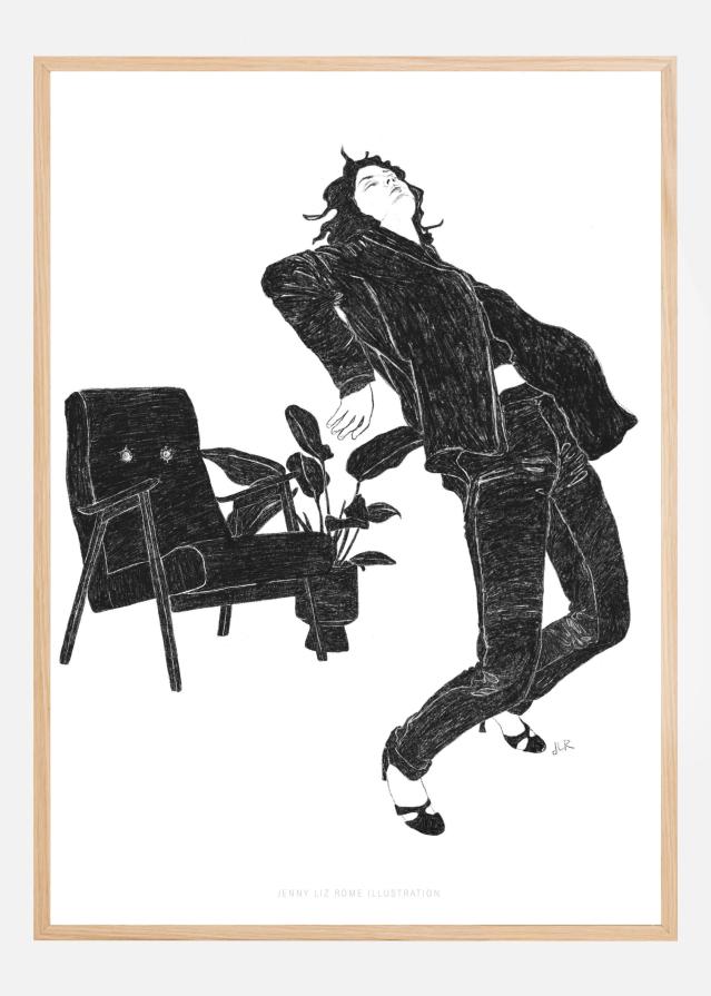 Jlr Dancingathome6 Blackandwhite Copy Αφίσα