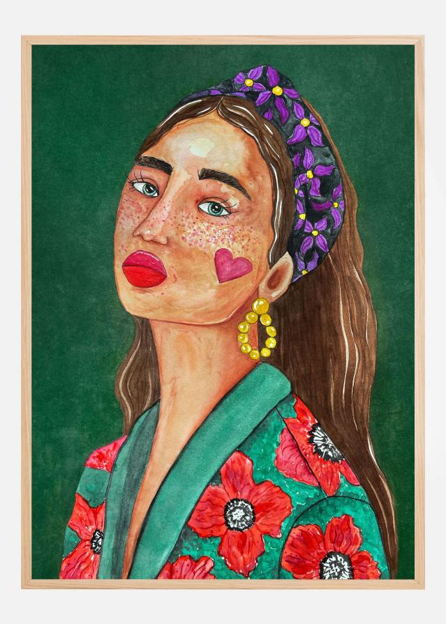 Girl with Hairband Αφίσα