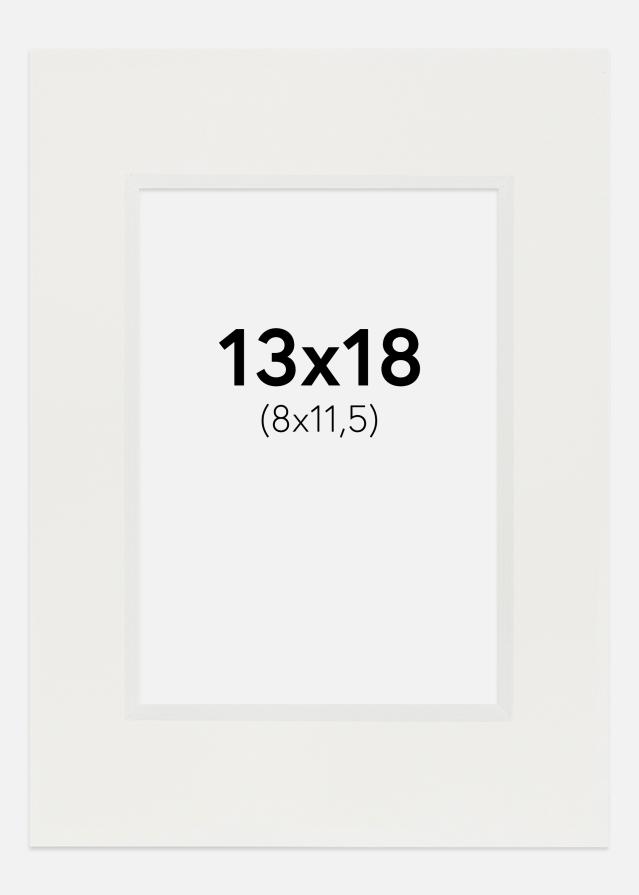 Πασπαρτού Λευκό 3 mm Λευκό πυρήνας 13x18 cm (8x11,5)