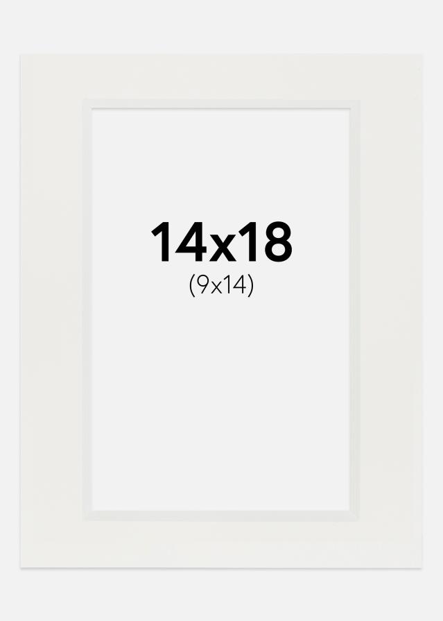 Πασπαρτού Λευκό 3 mm Λευκό πυρήνας 14x18 cm (9x14)