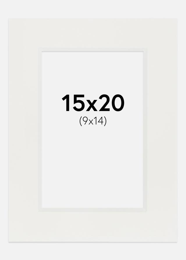 Πασπαρτού Λευκό 3 mm Λευκό πυρήνας 15x20 cm (9x14)