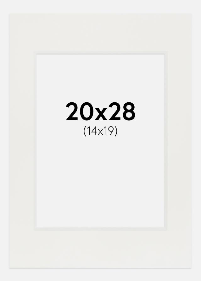 Πασπαρτού Λευκό 3 mm Λευκό πυρήνας 20x28 cm (14x19)