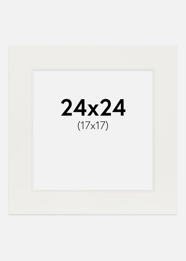 Πασπαρτού Λευκό 3 mm Λευκό πυρήνας 24x24 cm (17x17)