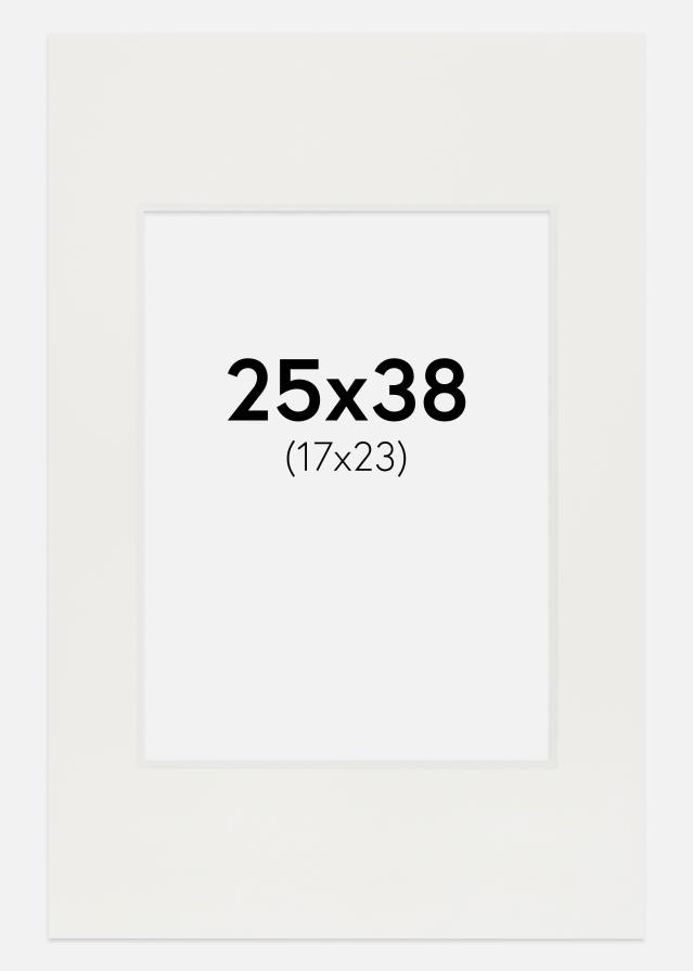 Πασπαρτού Λευκό 3 mm Λευκό πυρήνας 25x38 cm (17x23)