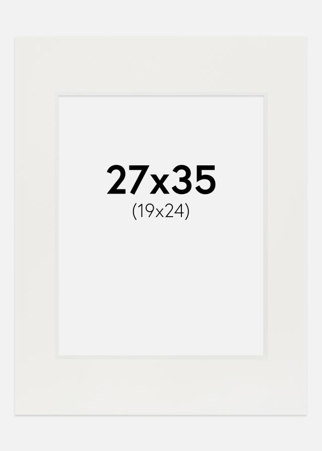 Πασπαρτού Λευκό 3 mm Λευκό πυρήνας 27x35 cm (19x24)