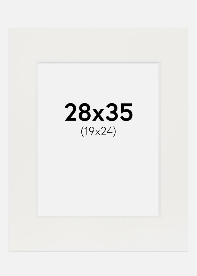 Πασπαρτού Λευκό 3 mm Λευκό πυρήνας 28x35 cm (19x24)