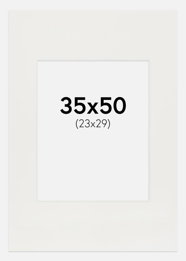 Πασπαρτού Λευκό 3 mm Λευκό πυρήνας 35x50 cm (23x29)