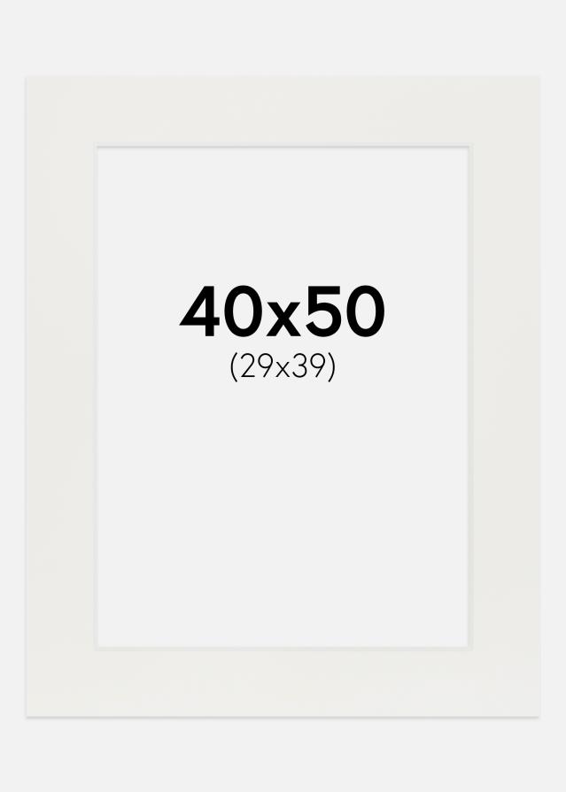 Πασπαρτού Λευκό 3 mm Λευκό πυρήνας 40x50 cm (29x39)