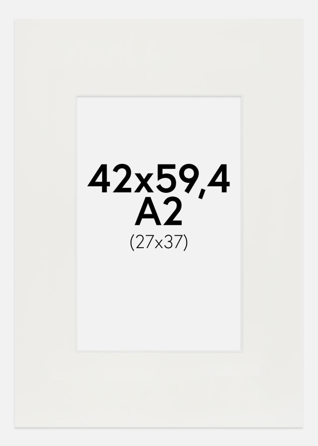 Πασπαρτού Λευκό 3 mm Λευκό πυρήνας 42x59,4 cm (24x37)