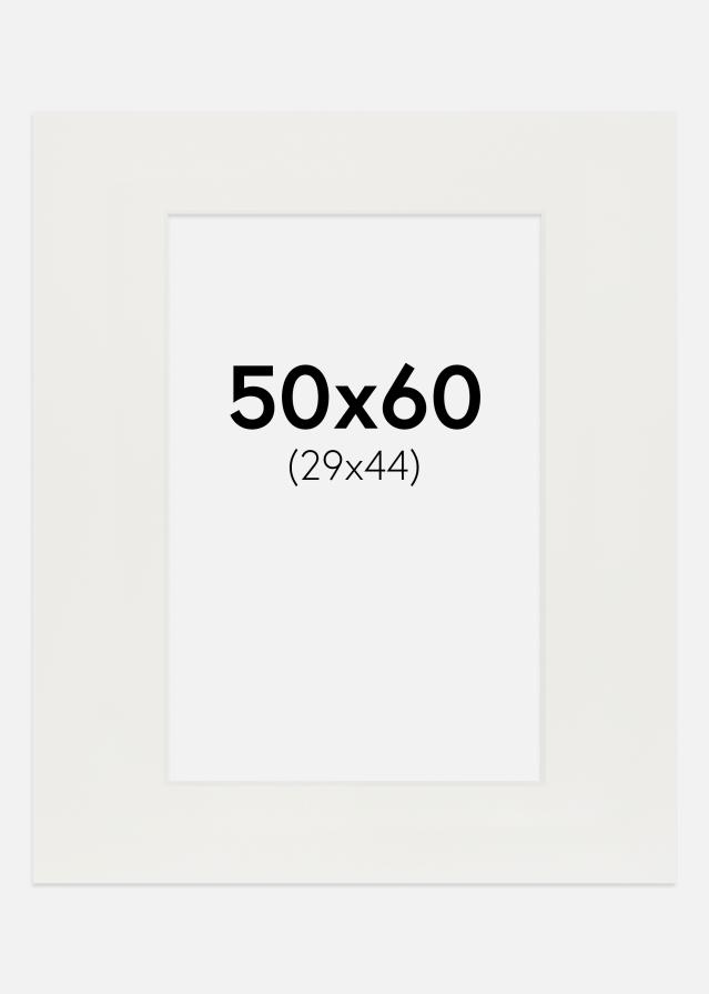 Πασπαρτού Λευκό 3 mm Λευκό πυρήνας 50x60 cm (29x44)