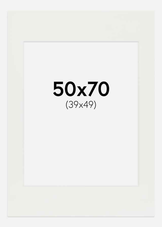 Πασπαρτού Λευκό 3 mm Λευκό πυρήνας 50x70 cm (39x49)