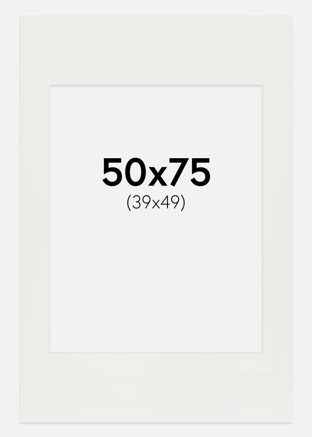 Πασπαρτού Λευκό 3 mm Λευκό πυρήνας 50x75 cm (39x49)