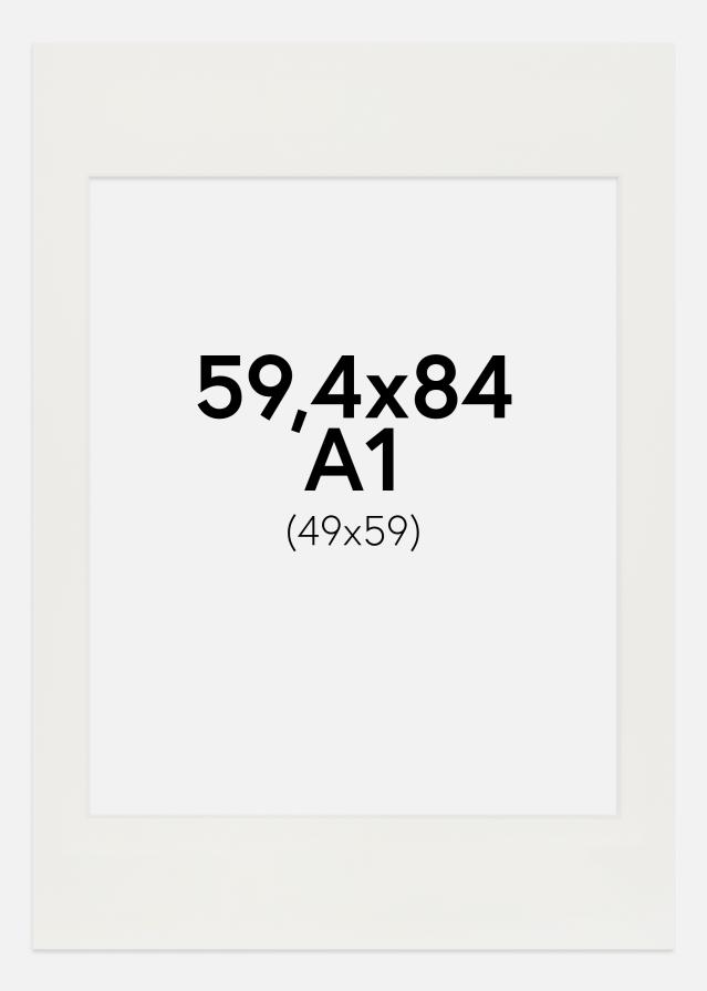 Πασπαρτού Λευκό 3 mm Λευκό πυρήνας 59,4x84 cm (49x59)