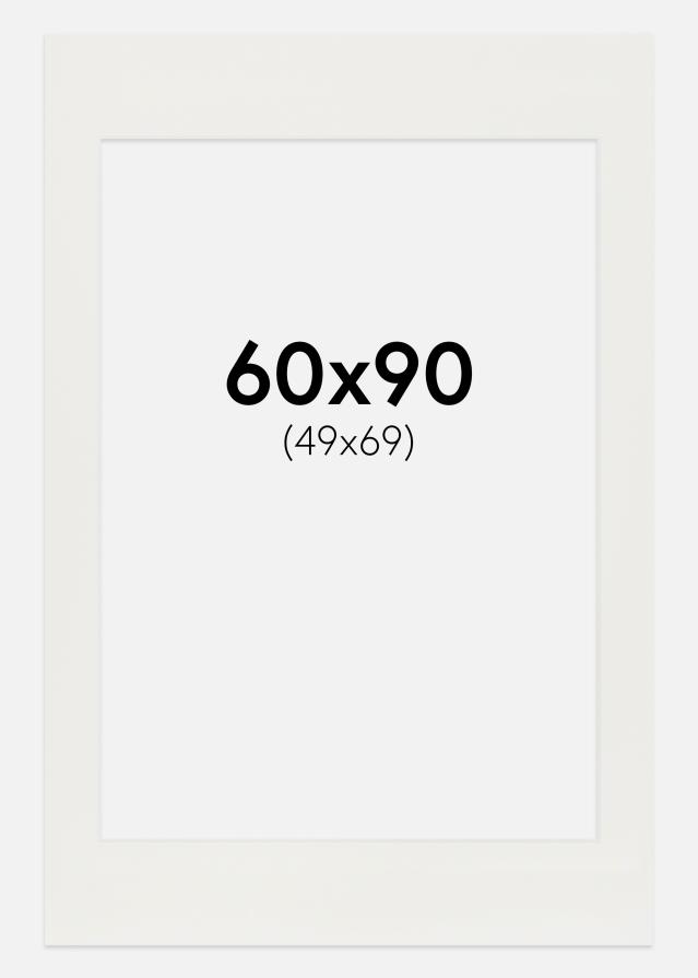 Πασπαρτού Λευκό 3 mm Λευκό πυρήνας 60x90 cm (49x69)