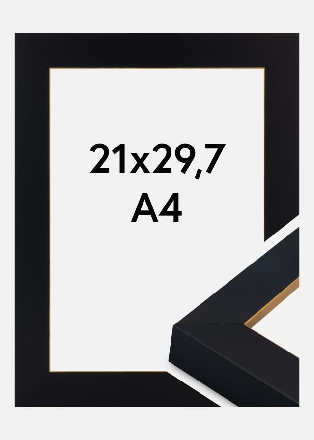 Πλαίσιο Sussex Ακρυλικό γυαλί Μαύρο/Χρυσό 21x29.7 cm (A4)