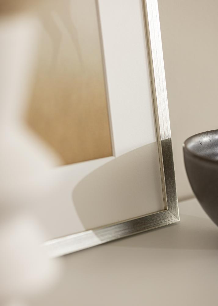 Πλαίσιο Edsbyn Ασήμι 40x45 cm - Πασπαρτού Λευκό 11x13 inches