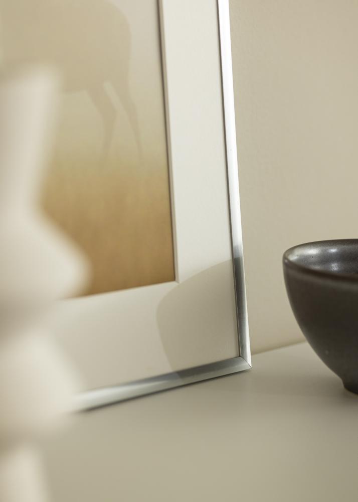 Πλαίσιο New Lifestyle Ασήμι 10x18 cm - Πασπαρτού Λευκό 8x10 cm