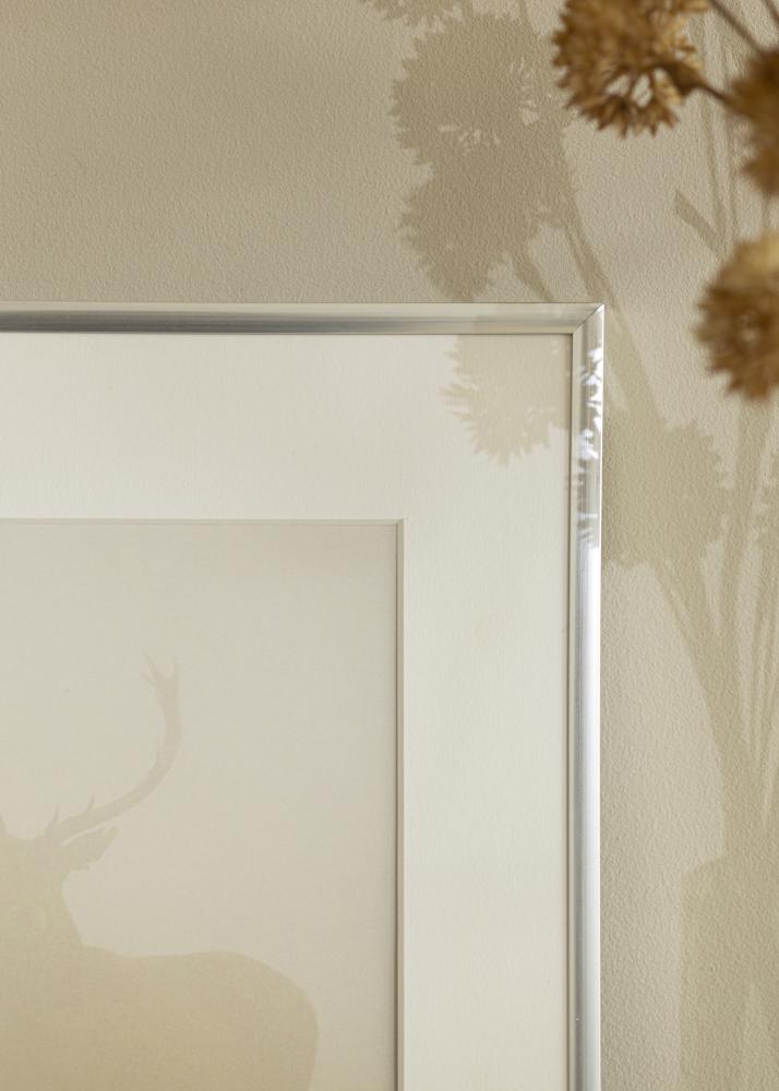 Πλαίσιο New Lifestyle Ασήμι 10x18 cm - Πασπαρτού Λευκό 8x10 cm