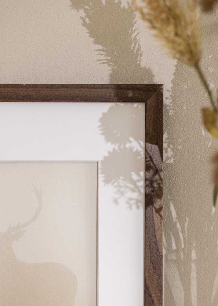 Πλαίσιο Stilren Καρυδιά 55x70 cm - Πασπαρτού Λευκό 45,7x61 cm