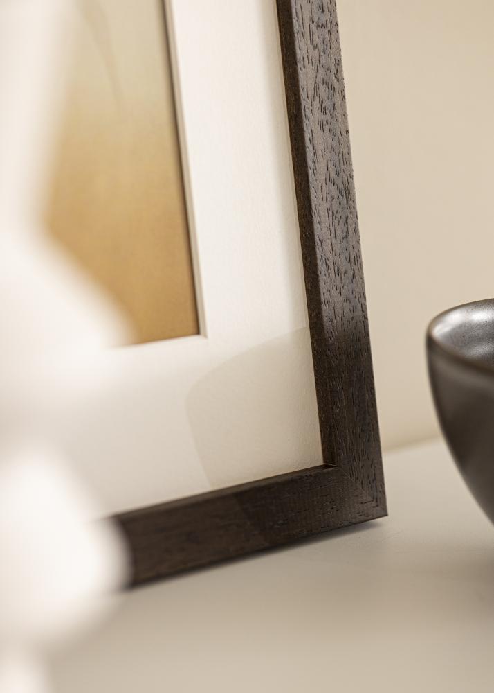 Πλαίσιο Καστανός Ξύλο 55x80 cm - Πασπαρτού Λευκό 45x70 cm