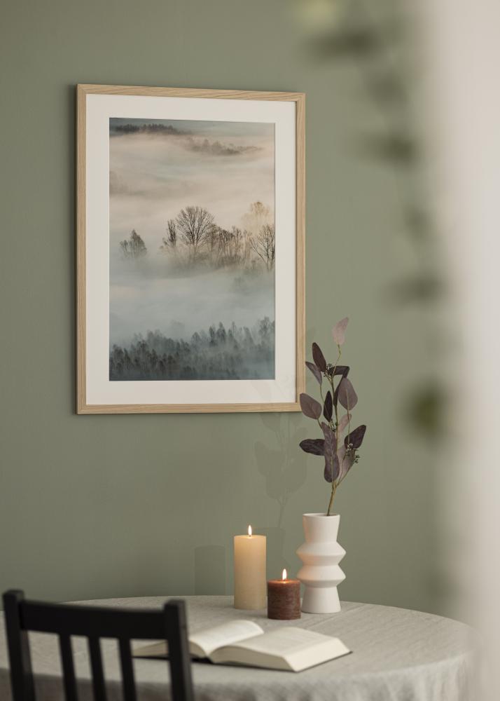 Πλαίσιο Ξύλο Δρυς 68x98 cm - Πασπαρτού Λευκό 56x76 cm