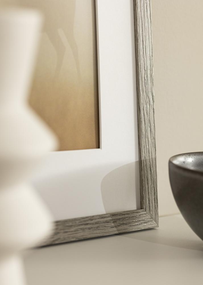 Πλαίσιο Stilren Γκρί Δρυς 40x50 cm - Πασπαρτού Λευκό 27,5x37 cm