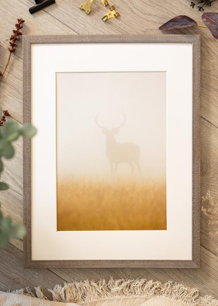 Πλαίσιο Ares Γκρί 40x50 cm - Πασπαρτού Λευκό 29,7x42 cm