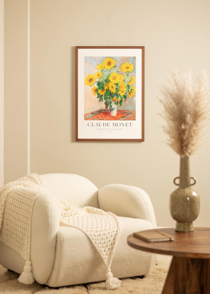 Πλαίσιο Hermes Teak 40x50 cm - Πασπαρτού Λευκό 29,7x42 cm