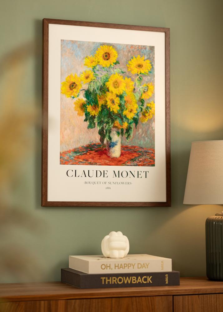 Πλαίσιο Hermes Teak 40x50 cm - Πασπαρτού Λευκό 29,7x42 cm