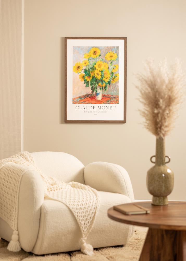 Πλαίσιο Hermes Καρυδιά 60x70 cm - Πασπαρτού Λευκό 50x56 cm