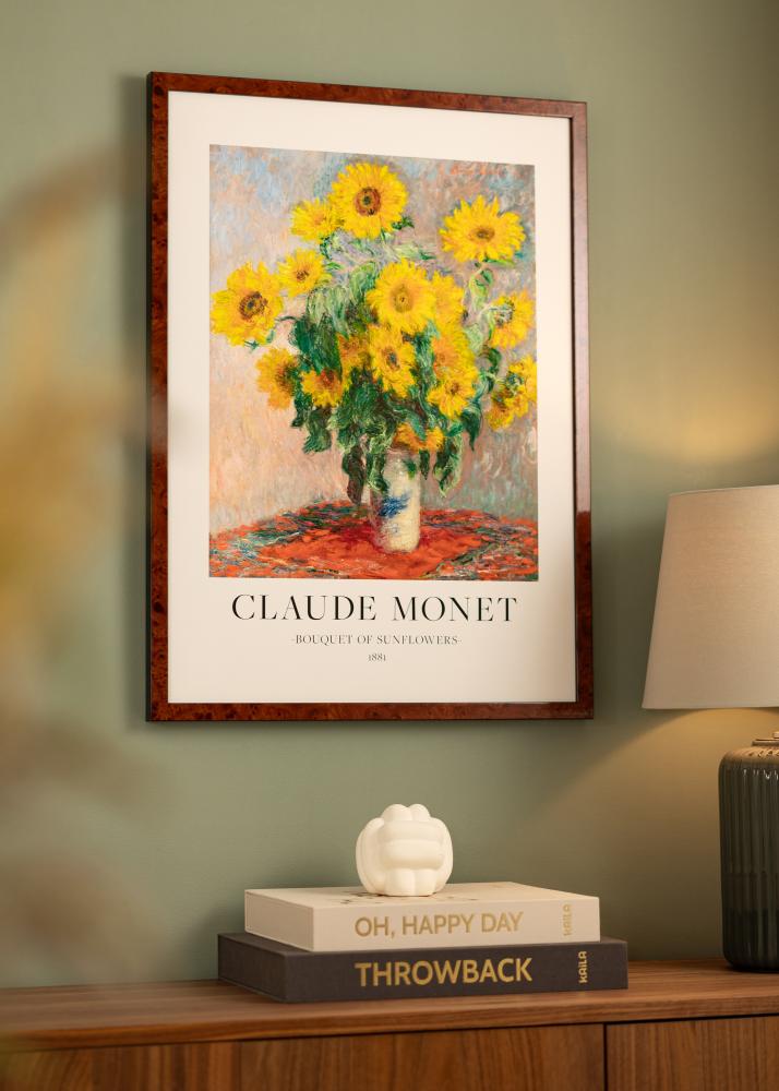 Πλαίσιο Hermes Καρυδιά 60x70 cm - Πασπαρτού Λευκό B2 500x707 mm