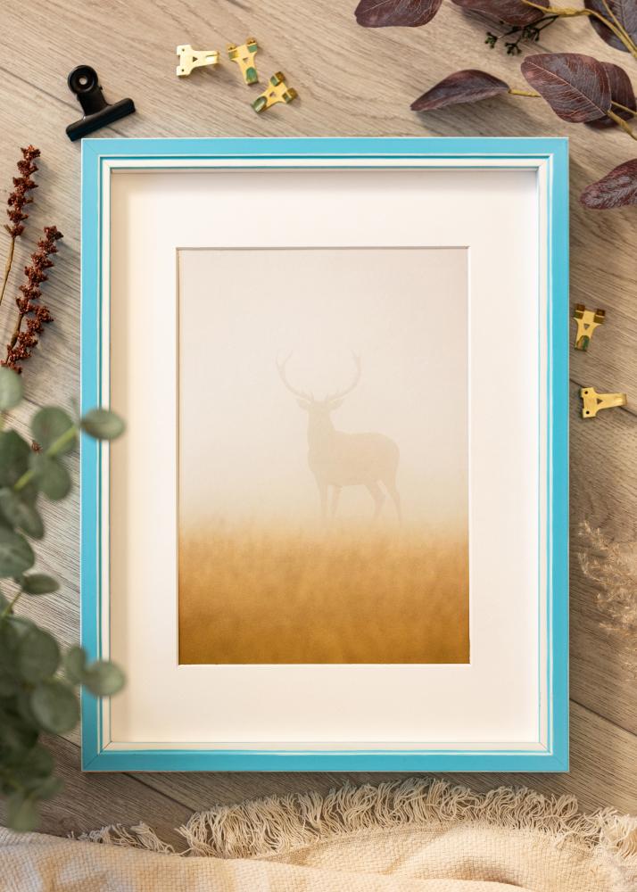 Πλαίσιο Diana Ανοιχτό μπλε 60x60 cm - Πασπαρτού Λευκό 45x45 cm