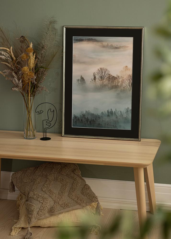 Πλαίσιο Horndal Ασημί 60x60 cm - Πασπαρτού Μαύρος 50x50 cm