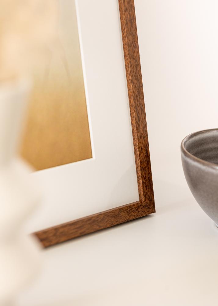 Πλαίσιο Modern Ζεστό Καστανός 40x50 cm - Πασπαρτού Λευκό 30x40 cm