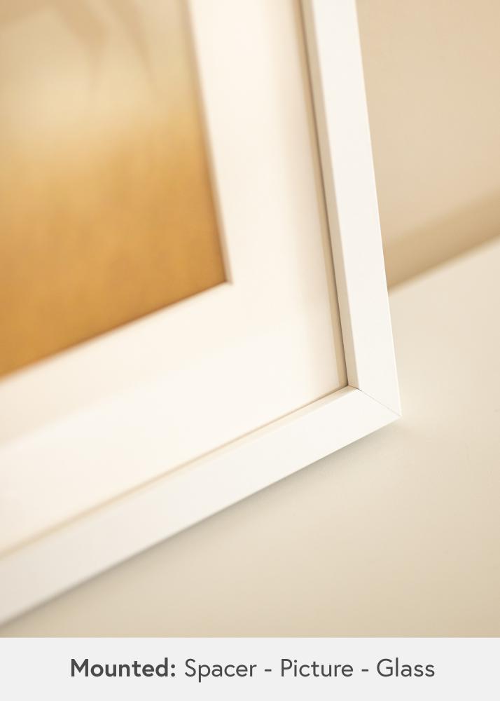 BGA Πλαίσιο κουτιού Λευκό 50x70 cm - Πασπαρτού Λευκό 40x60 cm