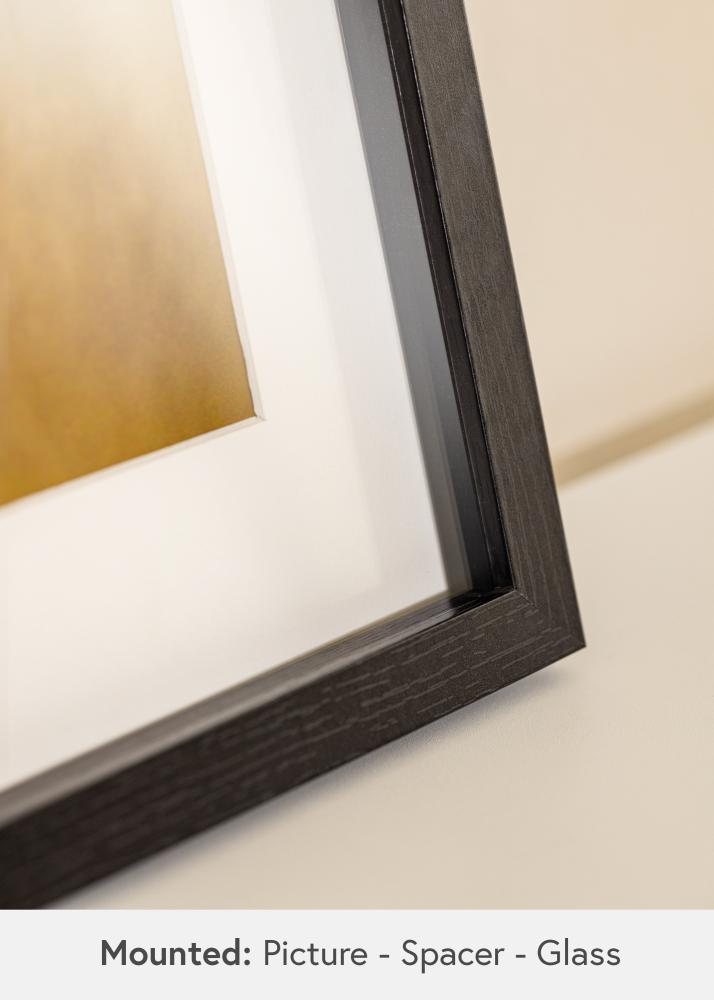 BGA Πλαίσιο κουτιού Μαύρο 30x40 cm - Πασπαρτού Λευκό 20x28 cm