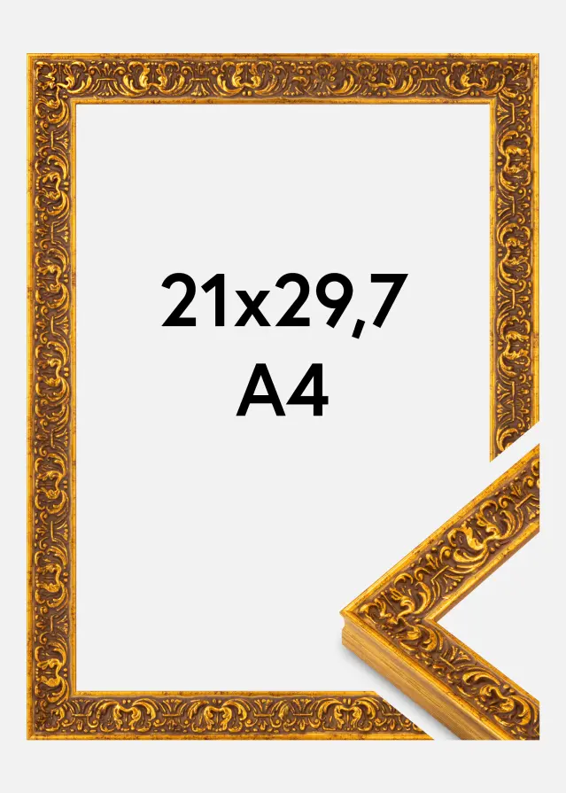 Πλαίσιο Amber Ακρυλικό Γυαλί Χρυσό 21x29,7 cm (A4)