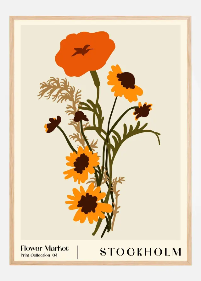 Flower Market. Stockholm Αφίσα