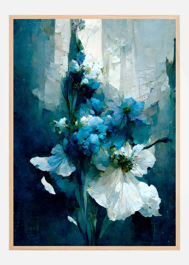 Blue Flower Bouquet Αφίσα