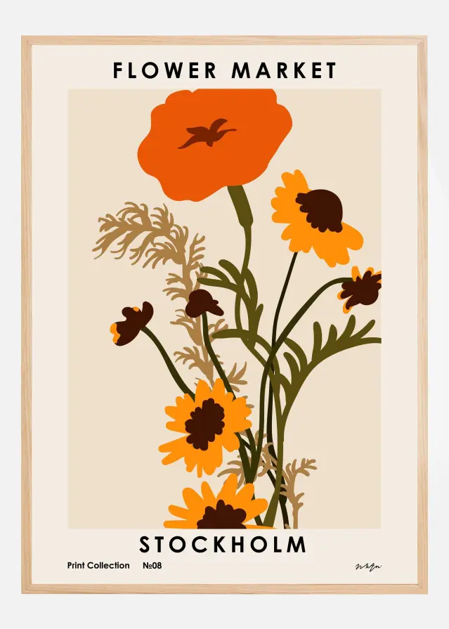Flower Market. Stockholm Αφίσα