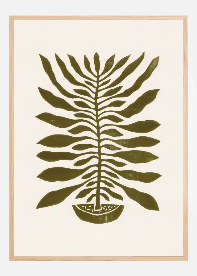 ne Hundred-Leaved Plant #22 / Lino Print Αφίσα